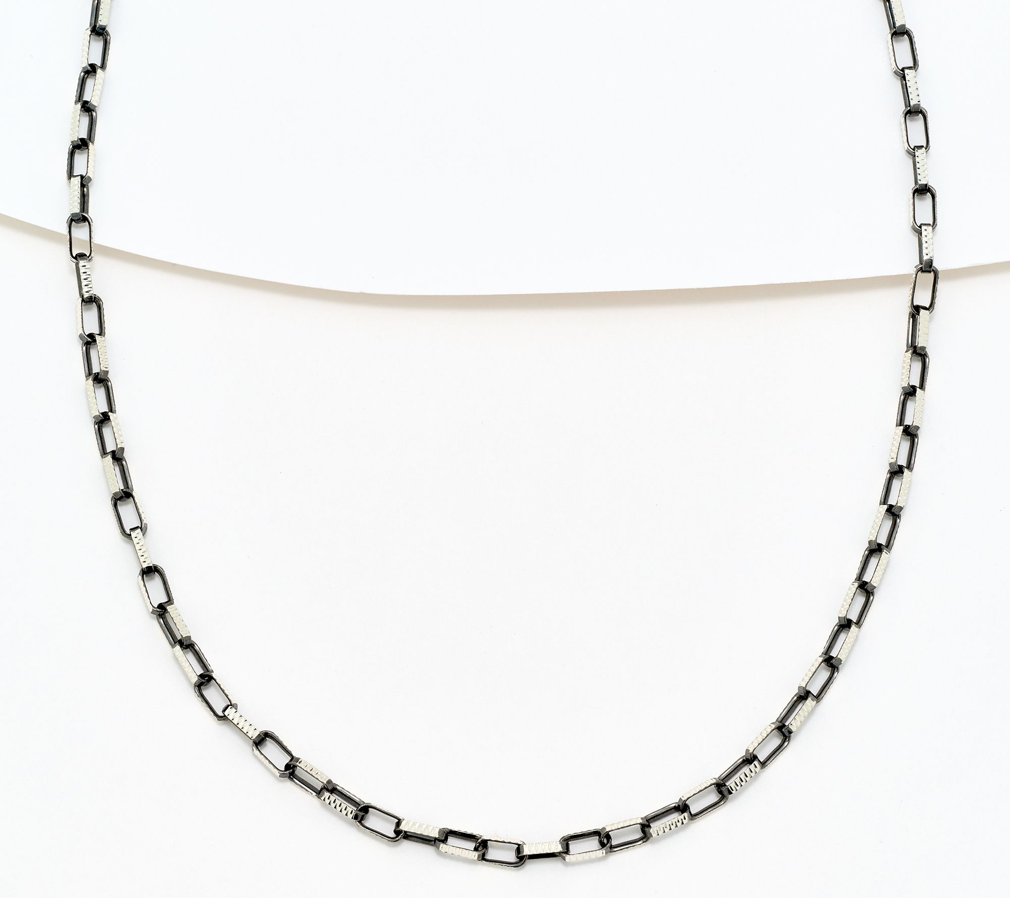 "As Is" David Markstein Sterl Premiere Luxe Paperclip 22" Necklace