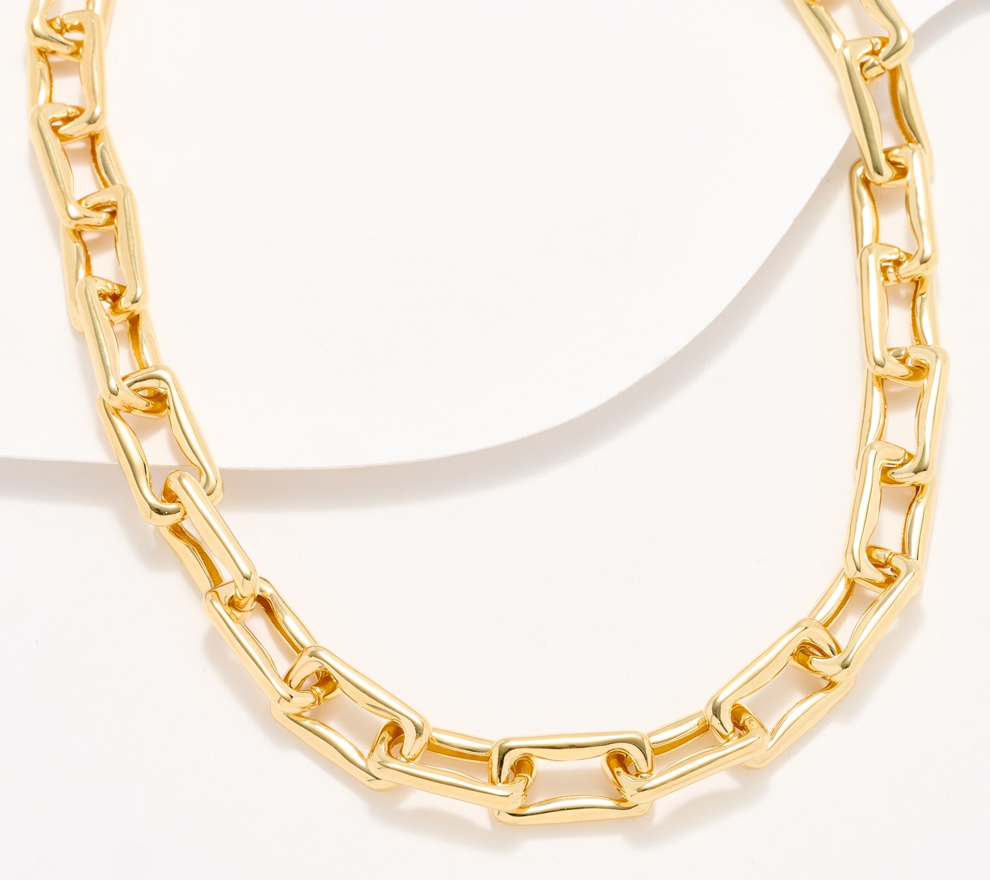 "As Is" David Markstein Bronze Paperclip 20" Necklace