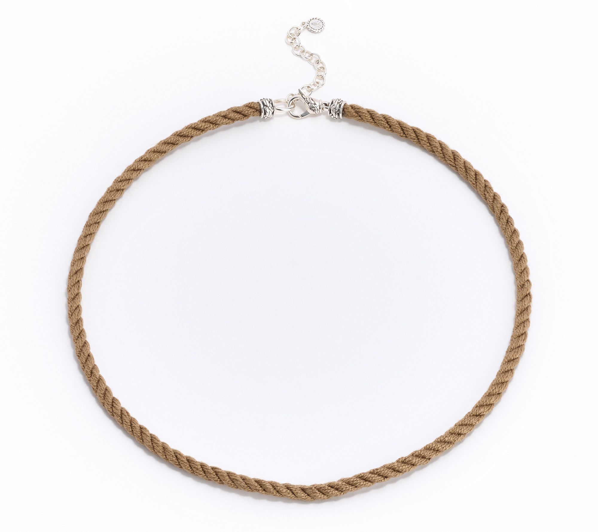 JAI Ireland Sterling Silver Cara Rope Cord 18" Necklace