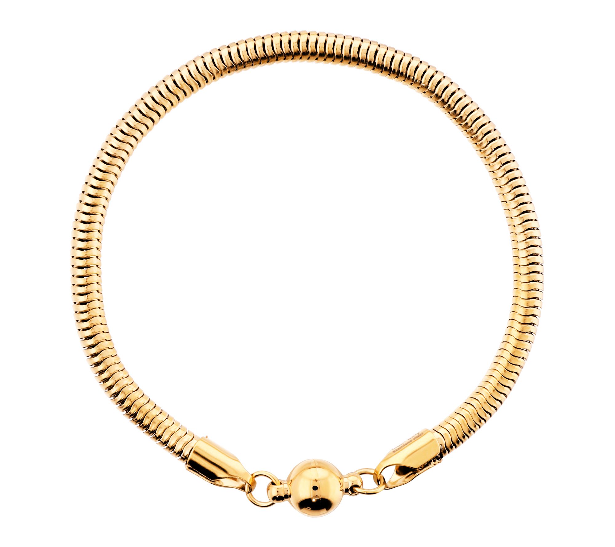 Steel By Design Snake Chain Bracelet w/ MagnetClosure