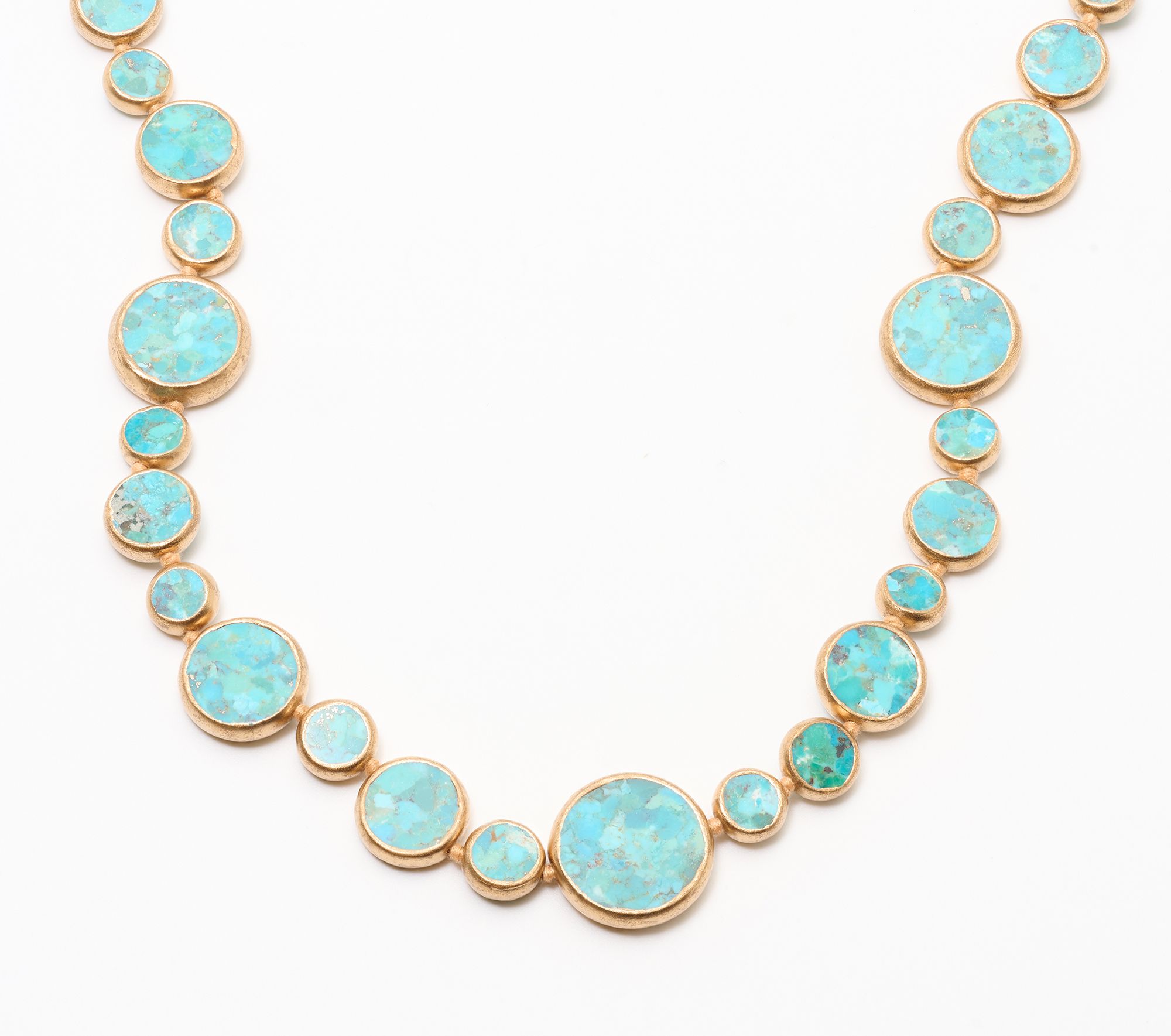 Dallas Prince Mosaic Gemstone Coin Necklace