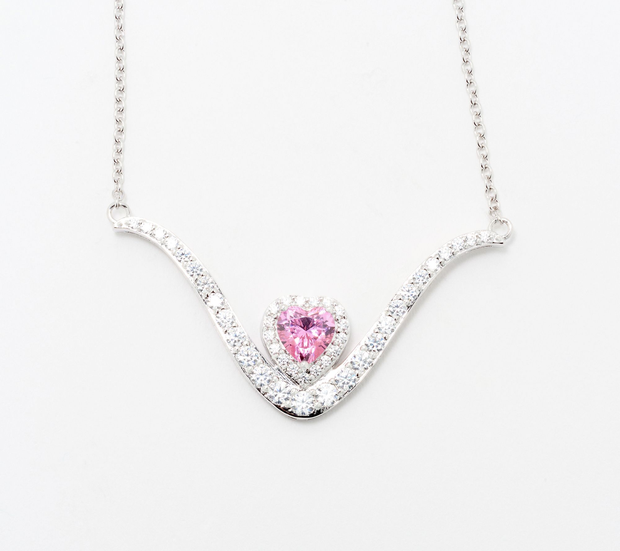  Diamonique x Kathy Levine Flight of Fancy Necklace, Sterling Silver