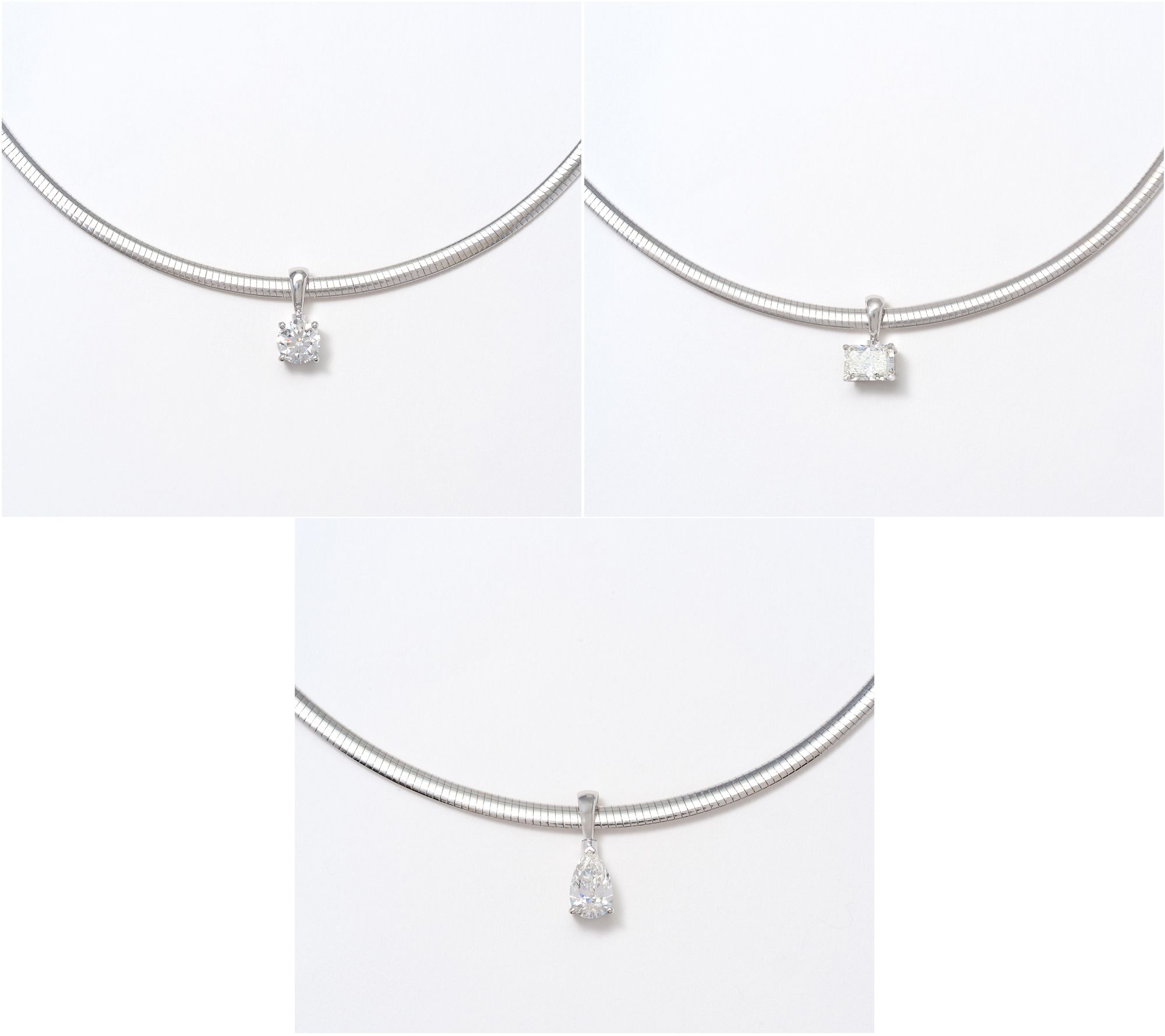 Fire Light Lab Grown Diamonds 1.00 cttw Omega Necklace