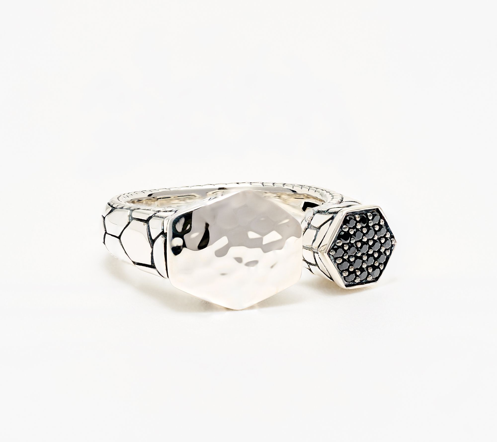 JAI Ireland Sterling Silver Finn's Path Pave Gemstone Ring