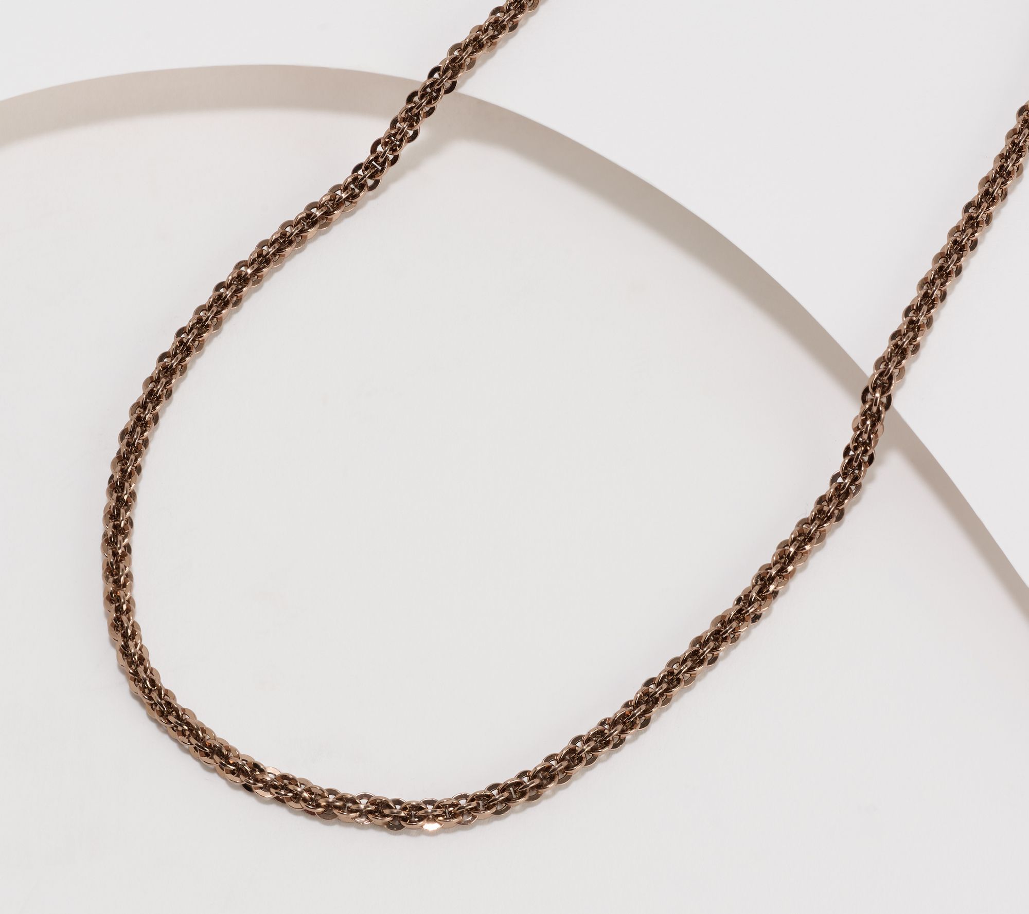 "As Is" David Markstein Bronze Etruscan Weave Magnetic 20" Necklace