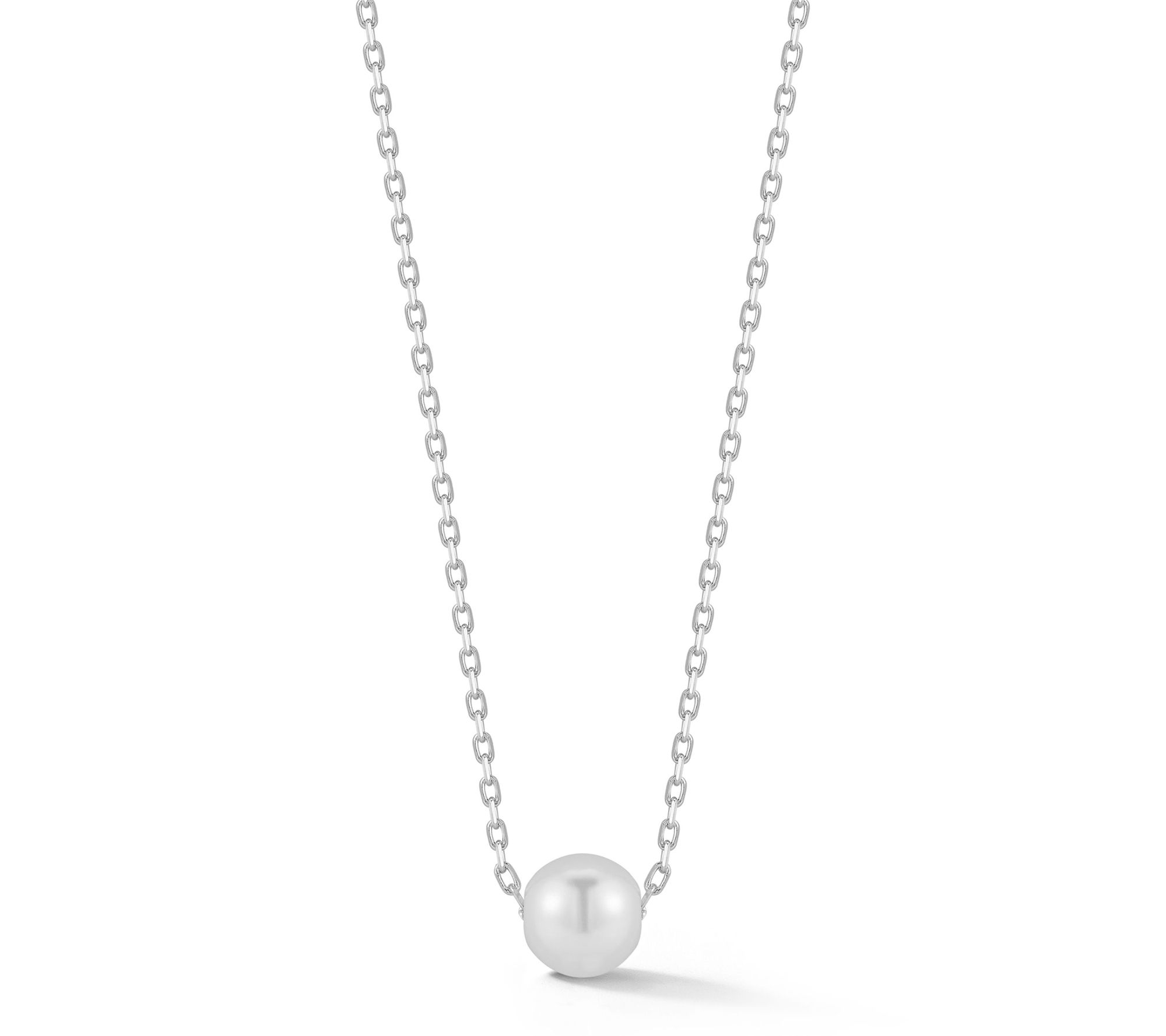 Sterlina Silver 6MM Cultured Pearl Necklace, Sterling
