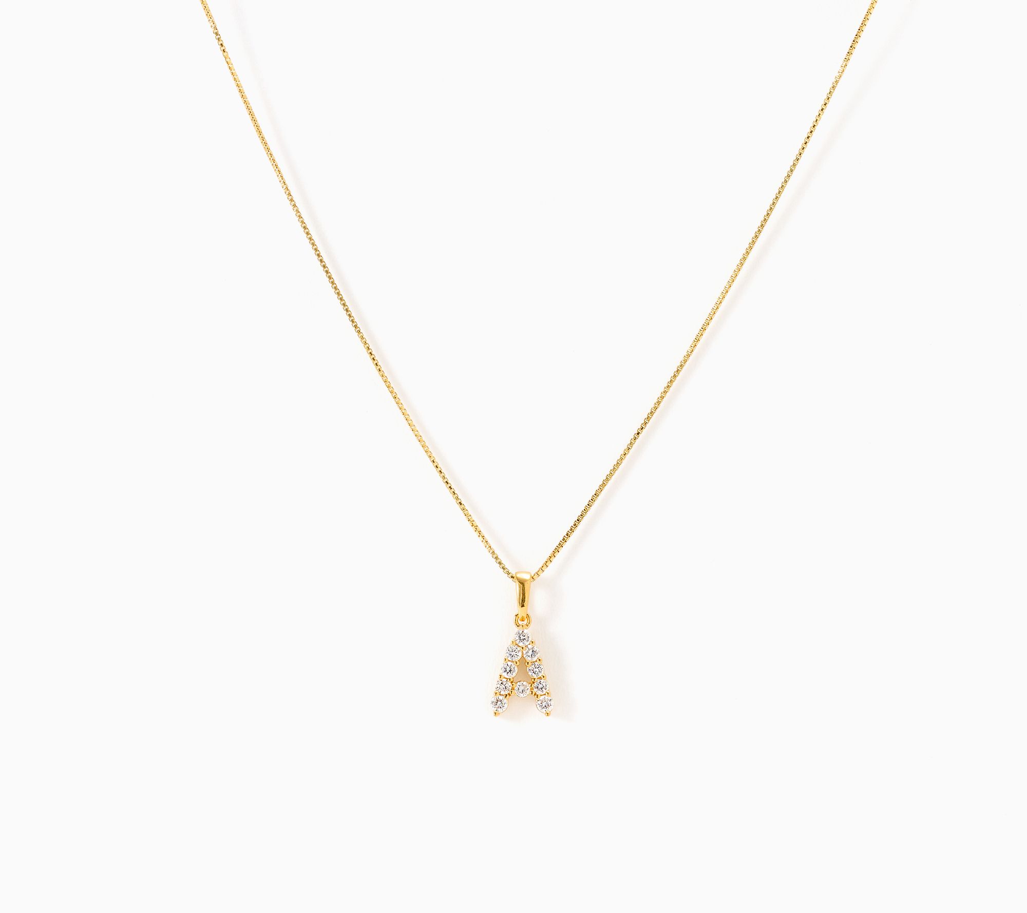 Fire Light Lab Grown Diamond 0.30 cttw Initial Pendant Gold-Plated