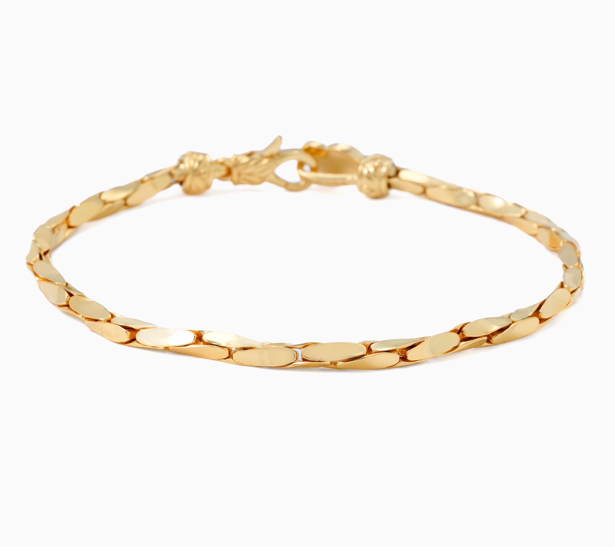 Christian James by Scott Grimes 14K Plated Shimmer Chain Bracelet 8.7g