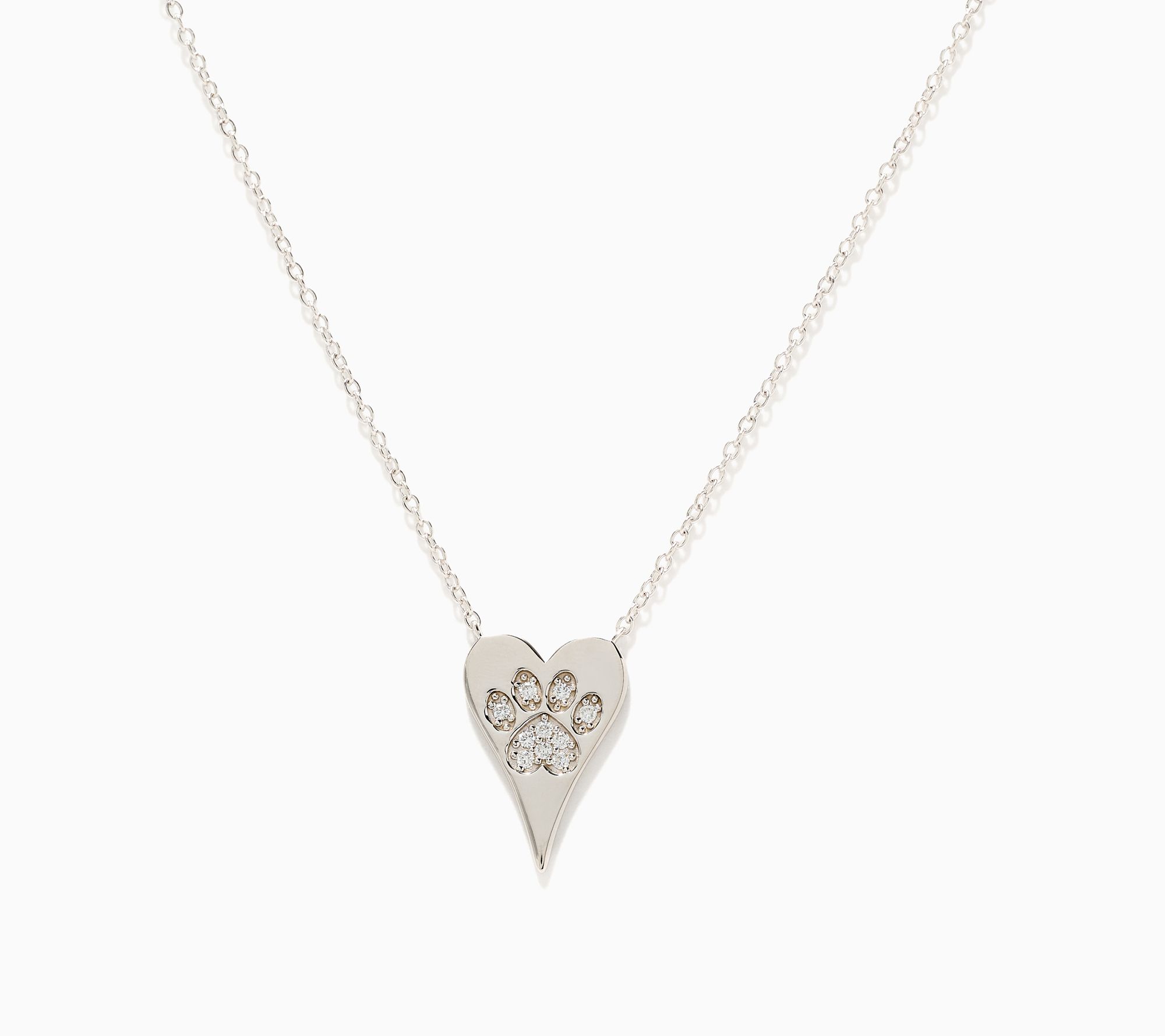 JEN by Jennifer Miller Lab Grown Diamond Heart Necklace, Sterl