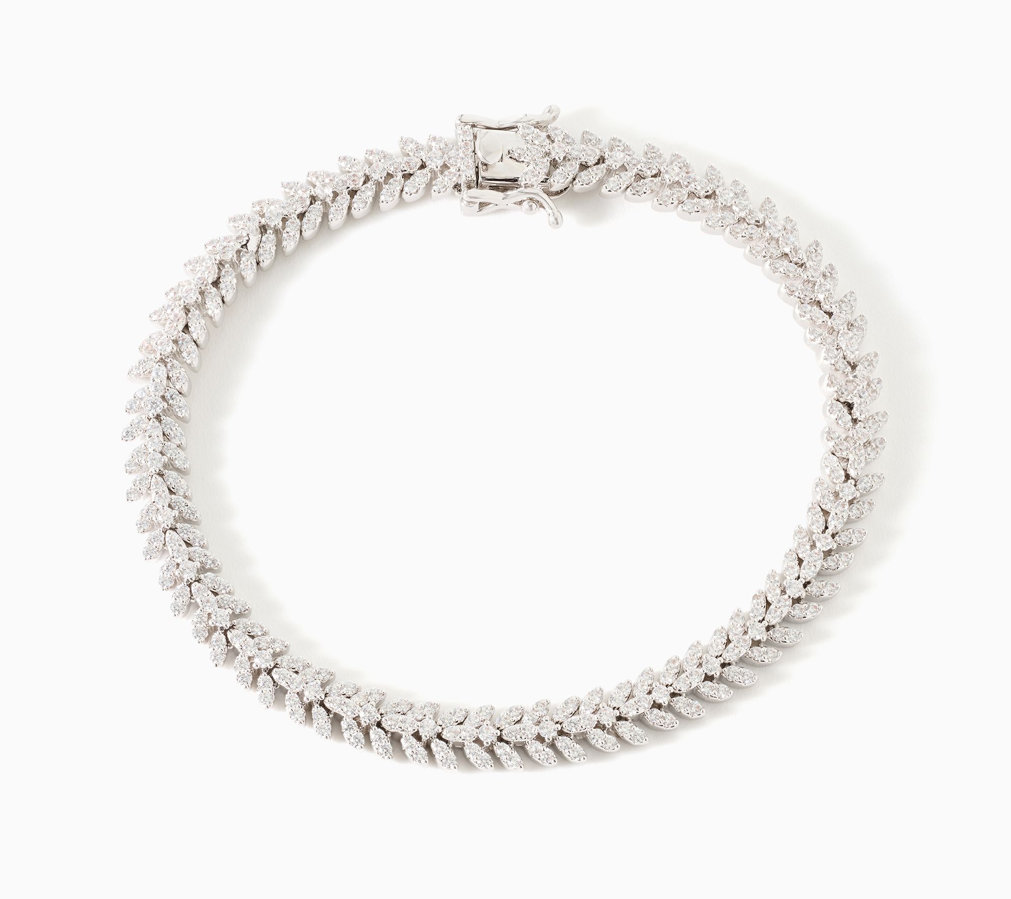 Diamonique Italia Bronze Leaf Tennis Bracelet