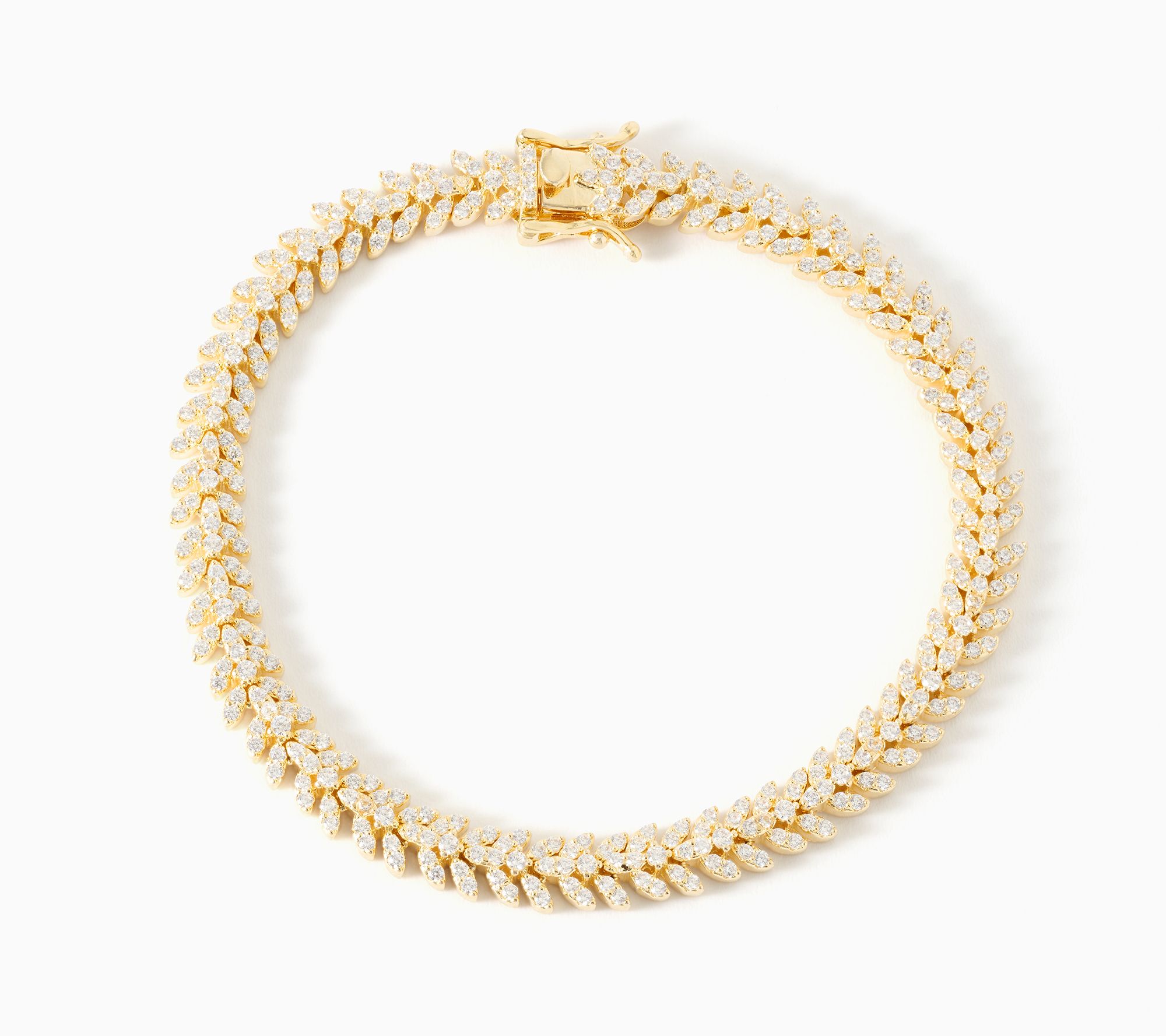 Diamonique Italia Bronze Leaf Tennis Bracelet