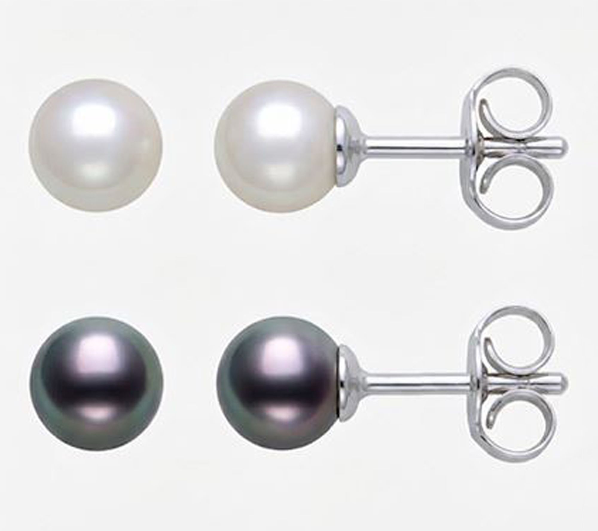 Amour De Pearl Cultured Pearl Stud Earring Set,Sterling