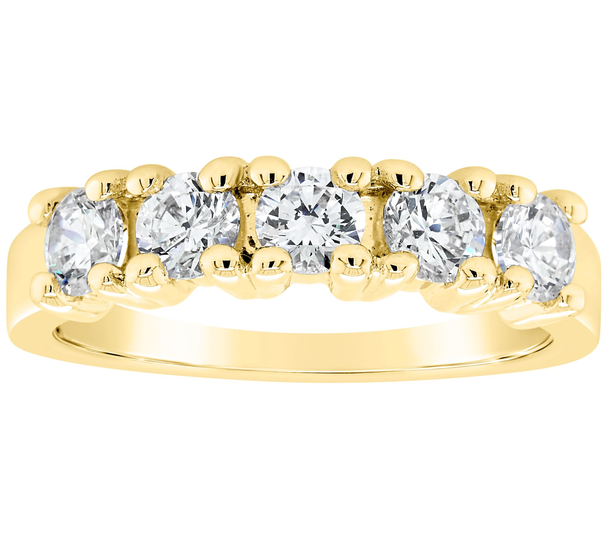 Affinity 1.00 cttw 5-Stone Diamond Band Ring, 14K
