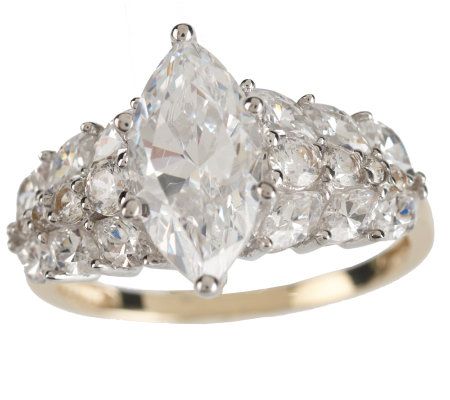 Qvc diamonique marquise deals ring