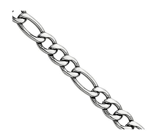 Steel by Design 8" 9.3mm Figaro Chain Bracelet