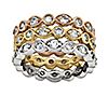 Sterling & 14K Gold-Plated Crystal Eternit y Band Trio