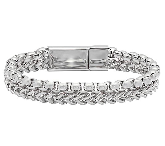 Steel by Design Men's Double Row Bracelet