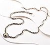 JAI Sterling Silver & 14K Hammered Disk Box Chain Necklace, 1 of 5