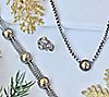 JAI Sterling Silver & 14K Hammered Disk Box Chain Necklace, 2 of 5