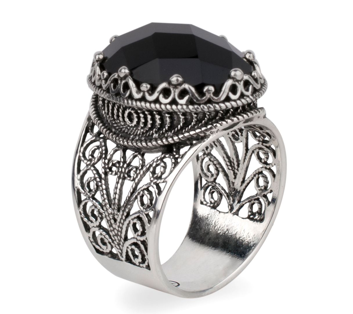 Artisan Crafted Sterling Black Spinel Ring - QVC.com