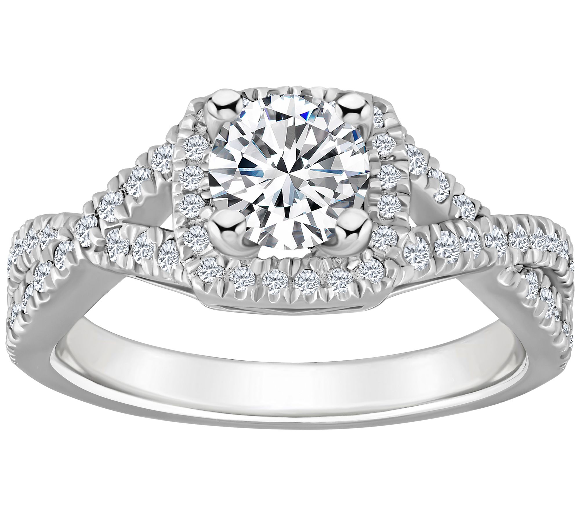 Affinity 1.10 cttw Diamond Halo Engagement Ring , 14K Gold