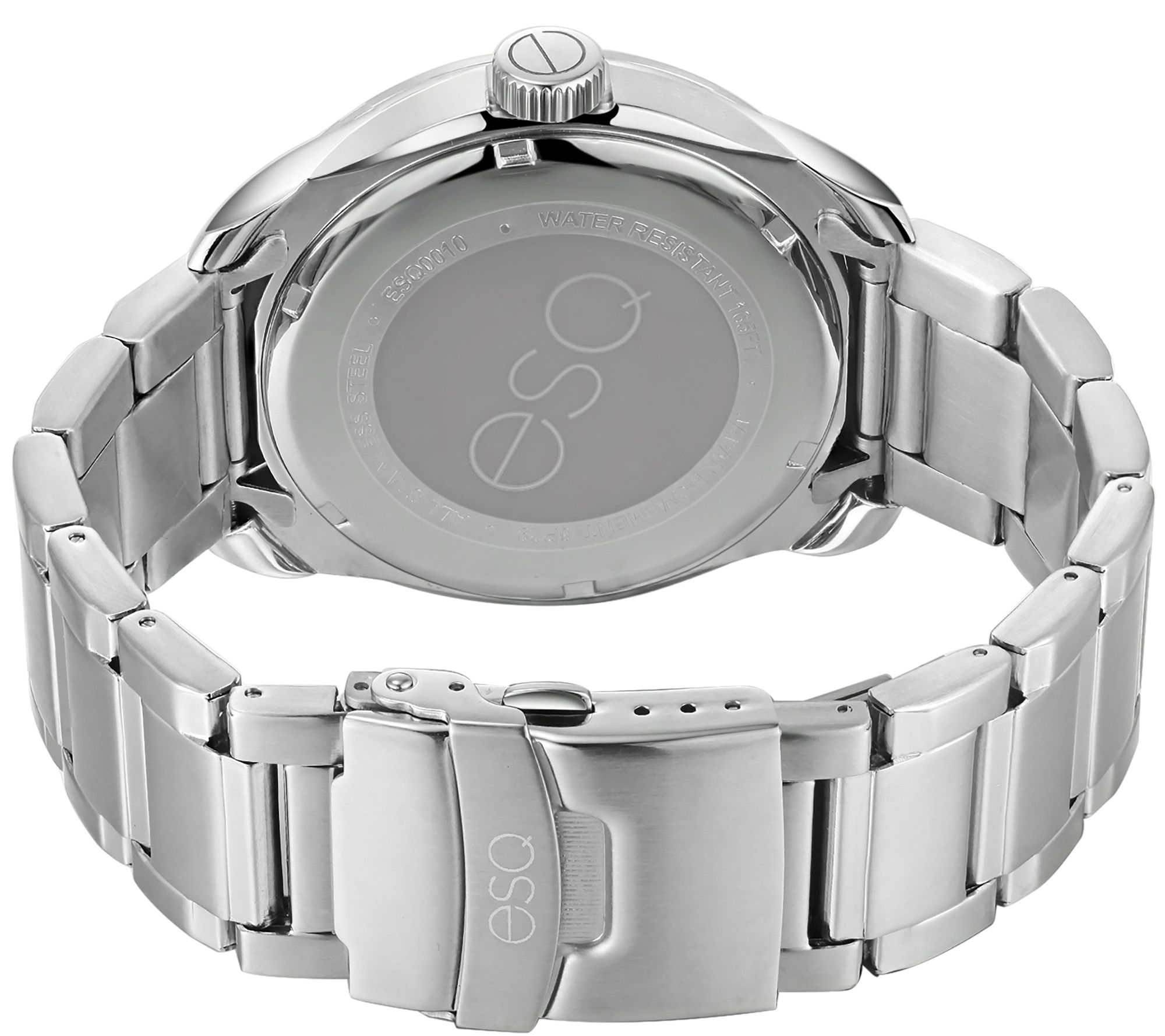 ESQ Men's Multi-Function Stainless Steel Watch - QVC.com
