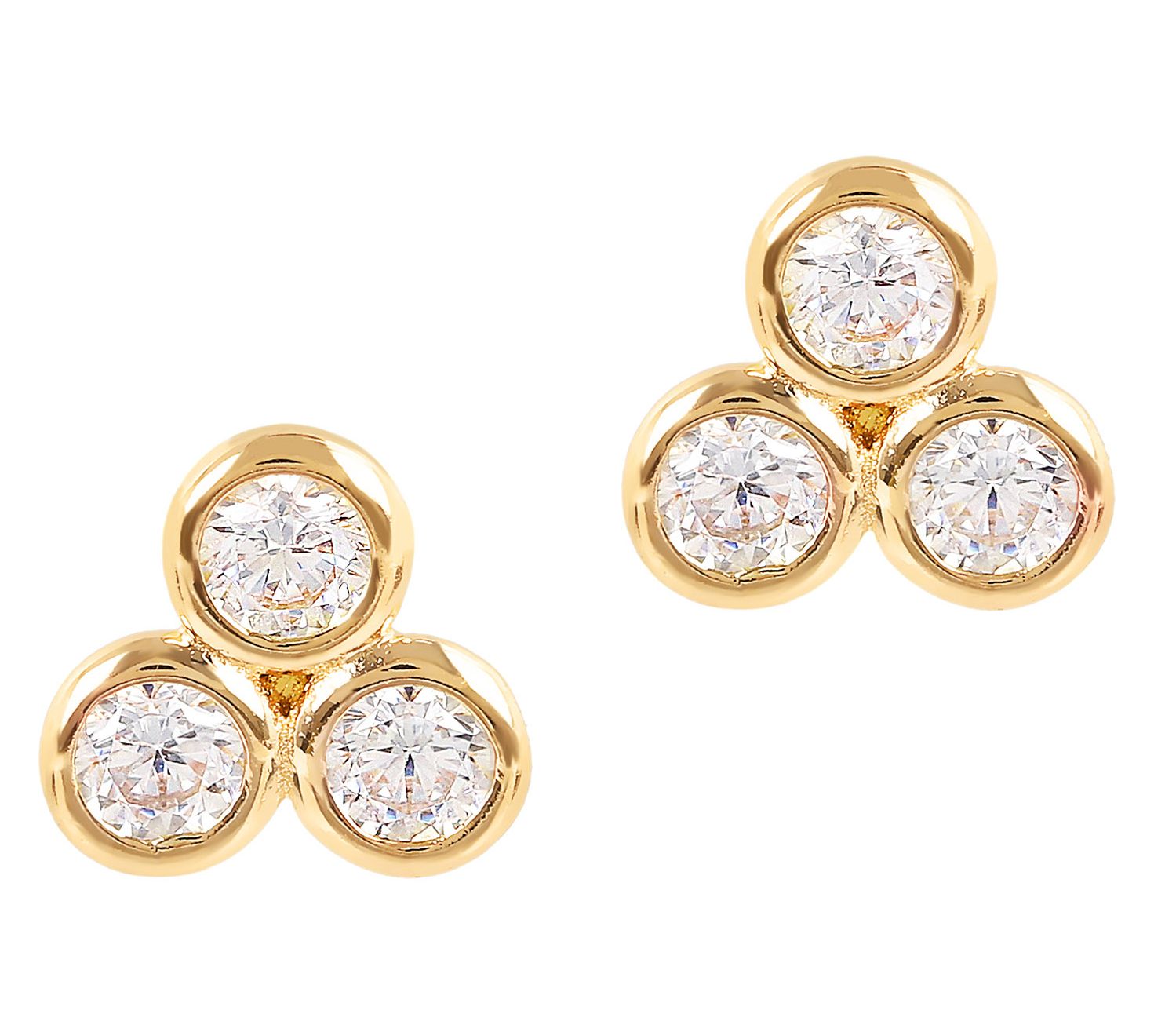 Diamonique 0.30 cttw Bezel Set Stud Earrings