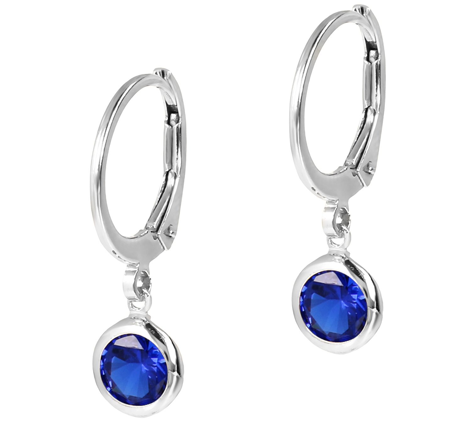 Diamonique 1.70 cttw Lever Back Earrings, Sterling Silver