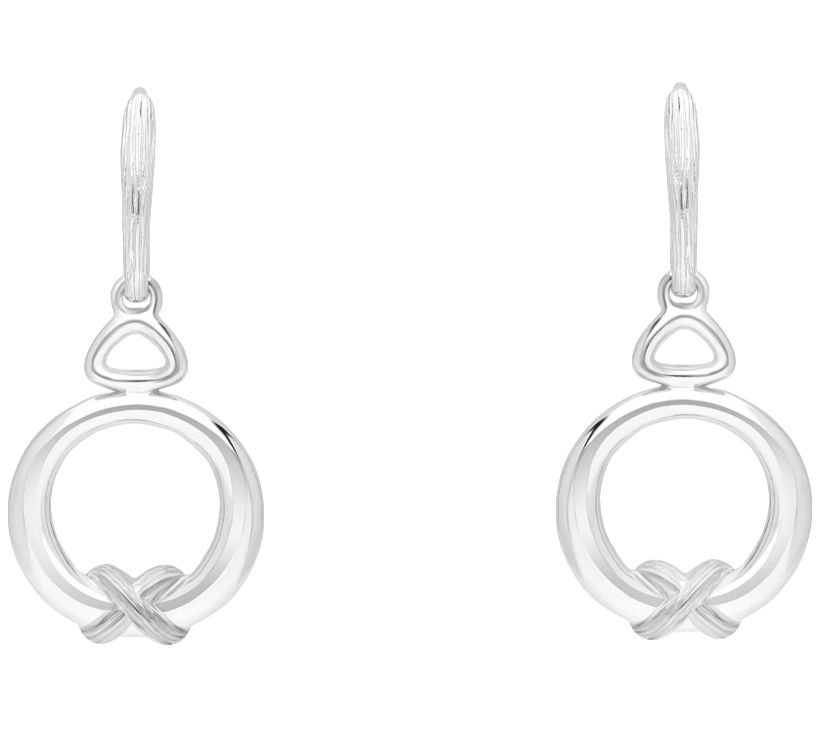 Ariva Sterling Silver Hugs & Kisses Earrings