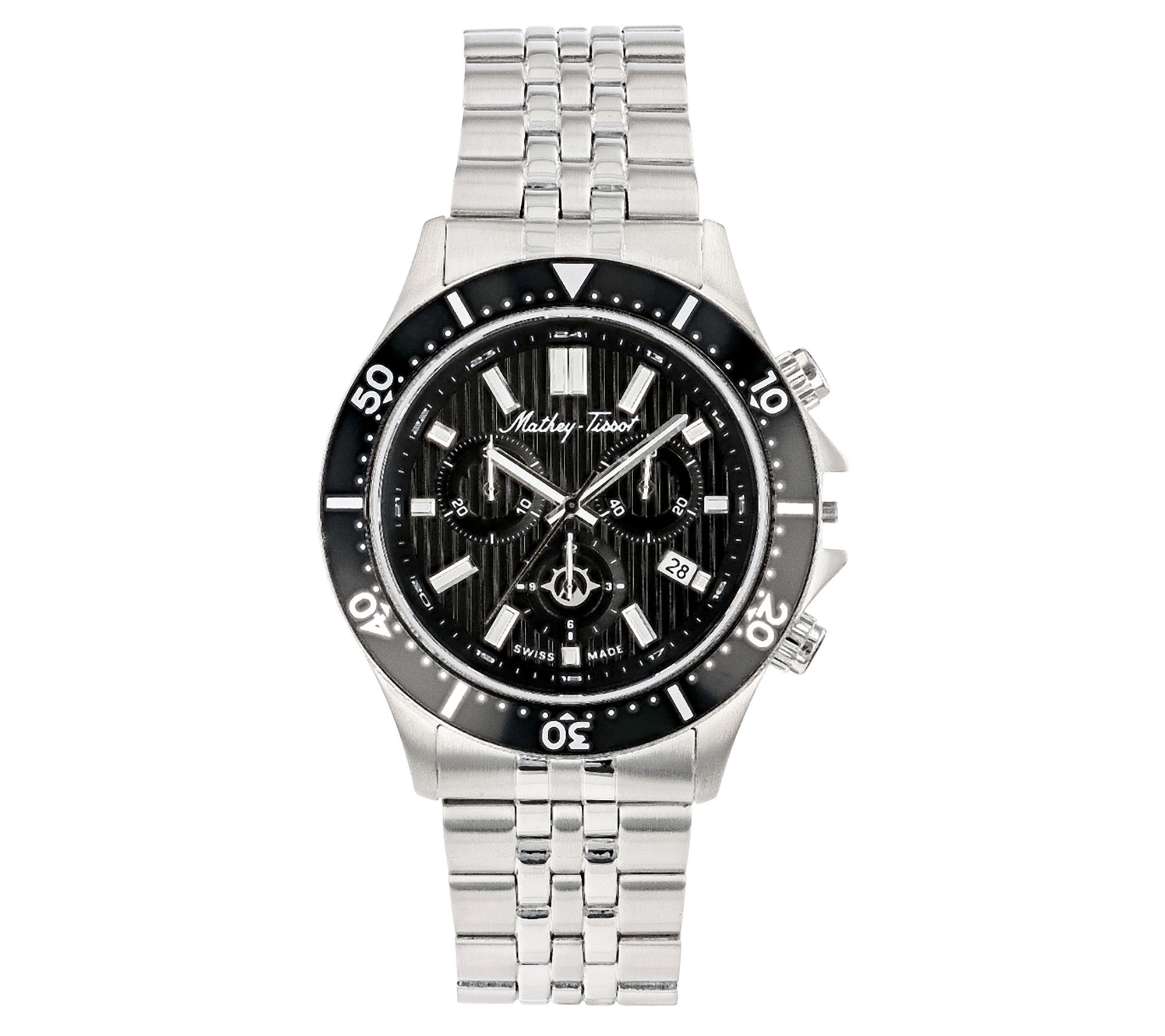 Mathey Tissot Men s Stainless Expedition Black Dial Watch QVC