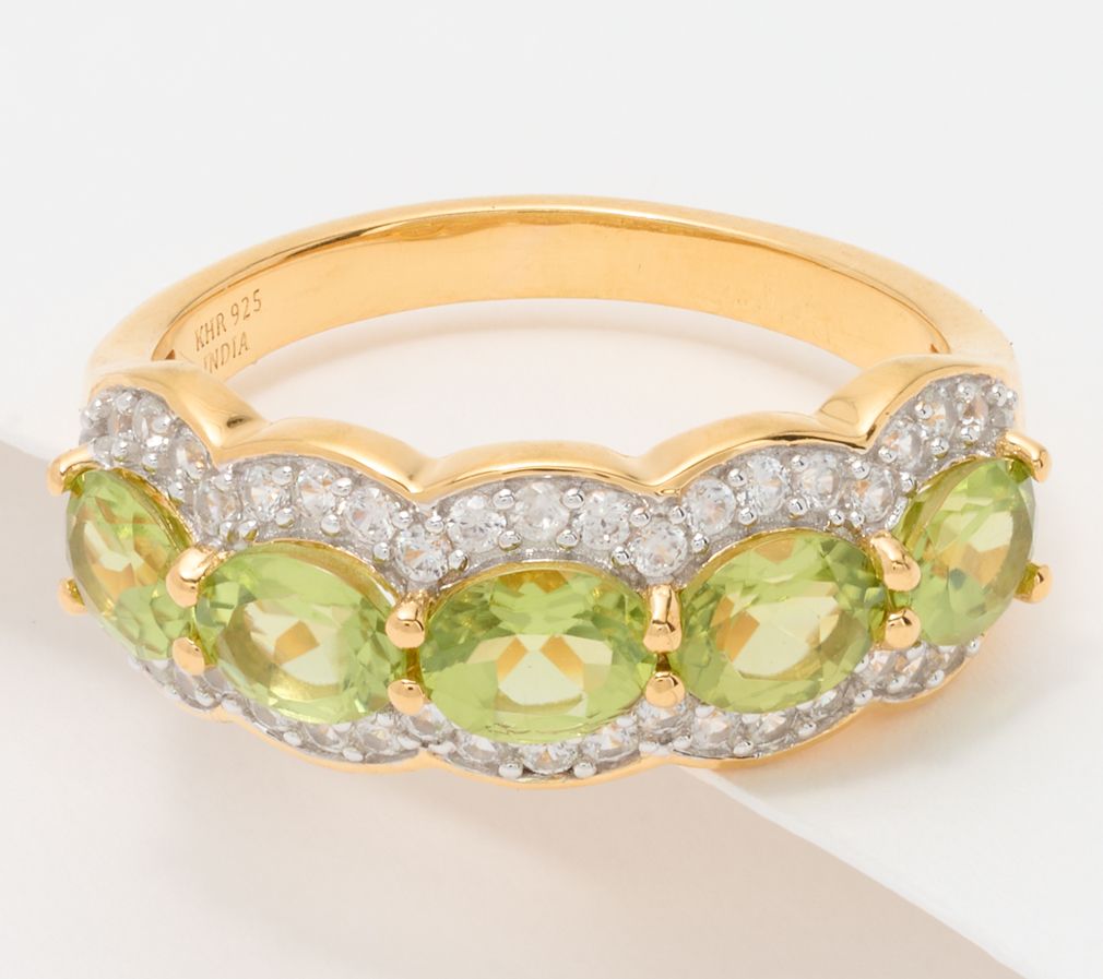 Affinity Gems 5-Stone Gemstone & White Zircon Ring, SS