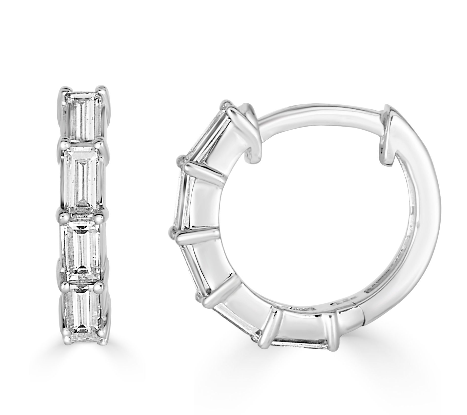 Vida Lab Diamonds Lab-Grown Evette Huggie Hoop Earrings, 14K