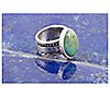 Barse Artisan Crafted Composite TurquoiseHammered Ring, 1 of 2