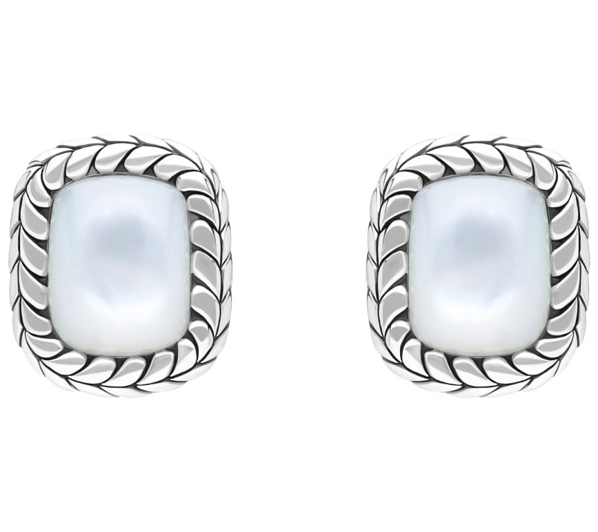 Tiffany Kay Studio Sterling Herringbone Gemstone Earrings