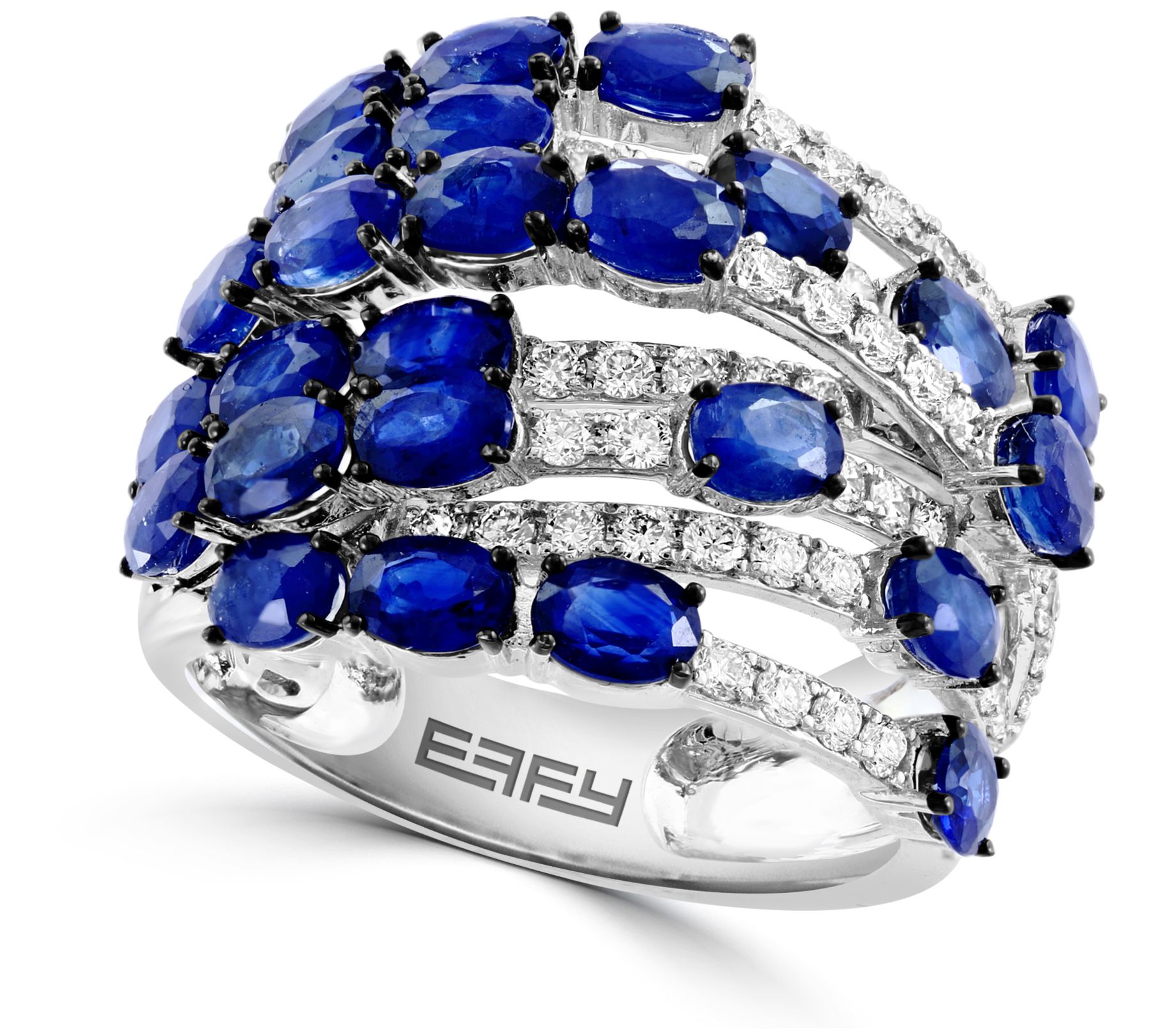 Effy Sapphire & Diamond Ring, 14K White Gold