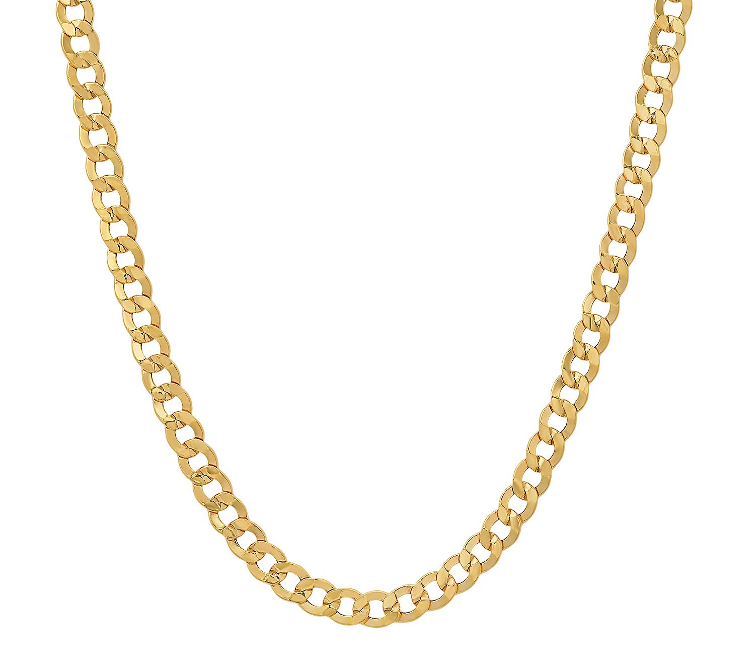 Men's Curb Link Chain Necklace, 14K Yellow Gold
