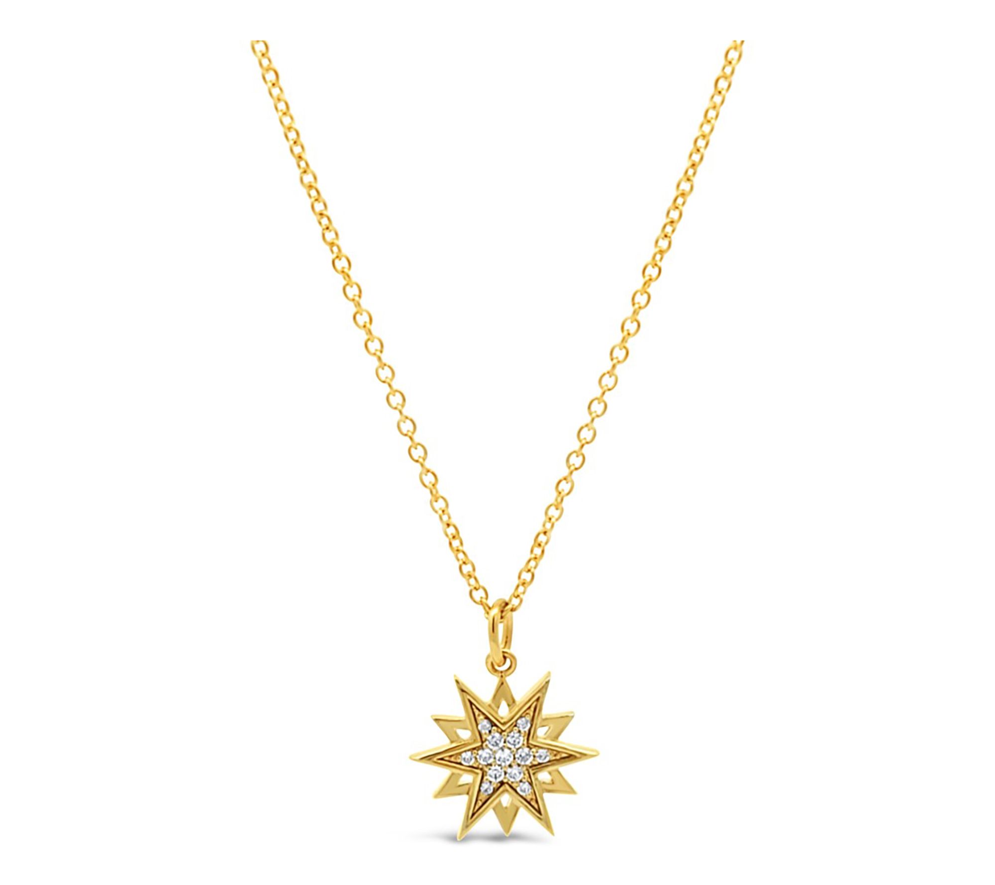 Ariva 18K Gold Clad Diamonique Wish Upon A StarNecklace