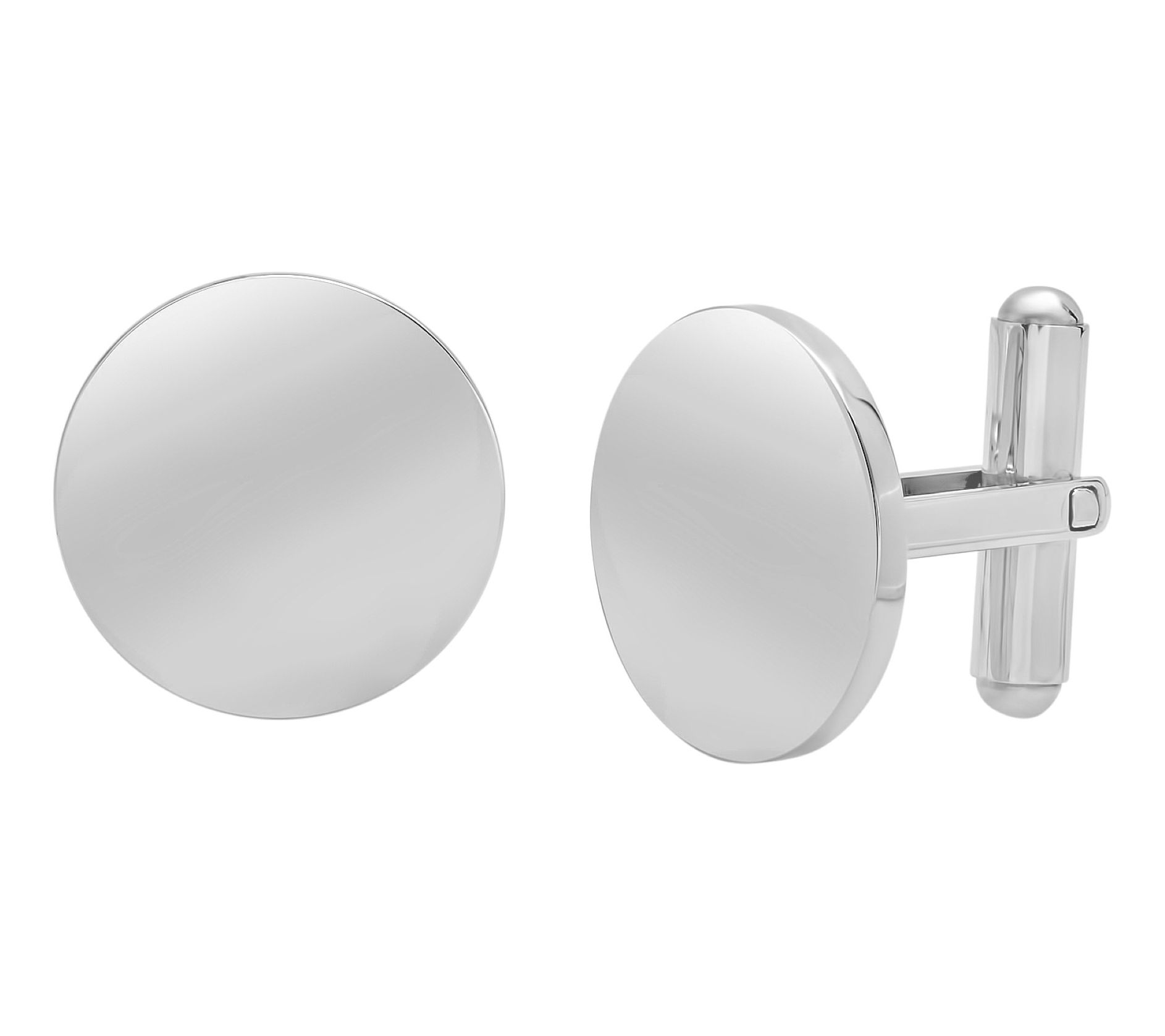 Steel By Design Men's Round Cufflinks