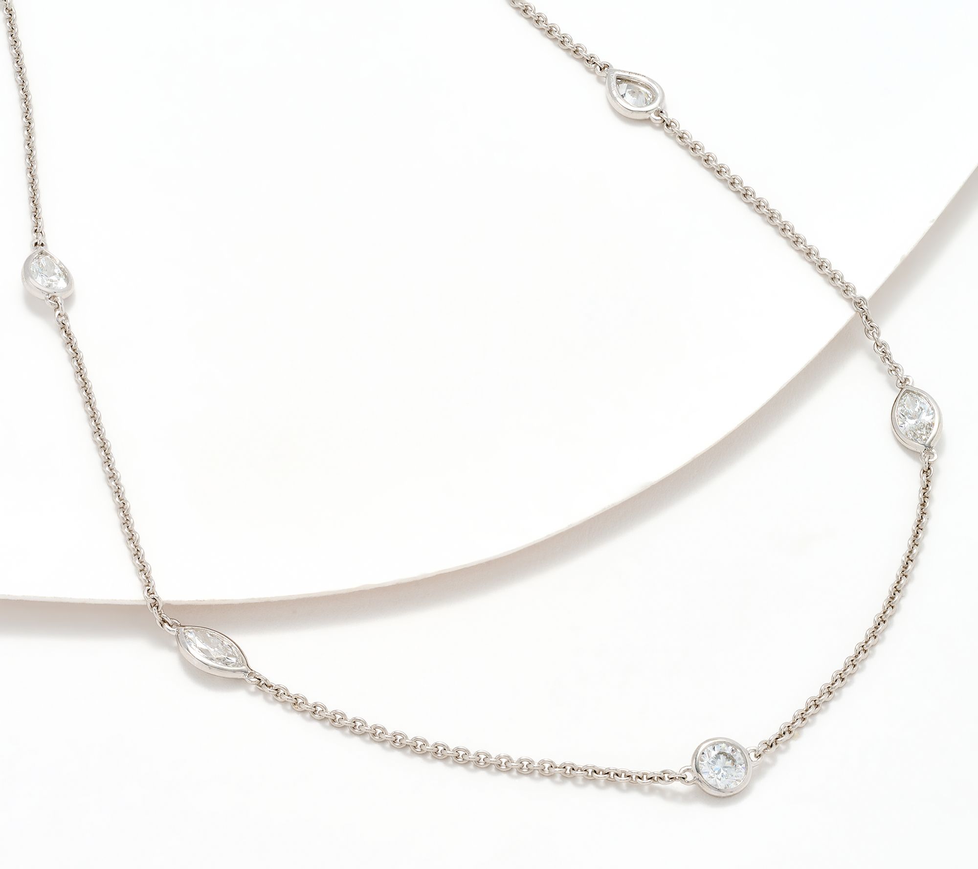 Effy Lab Grown Diamond Station Necklace, 14k Yellow Gold