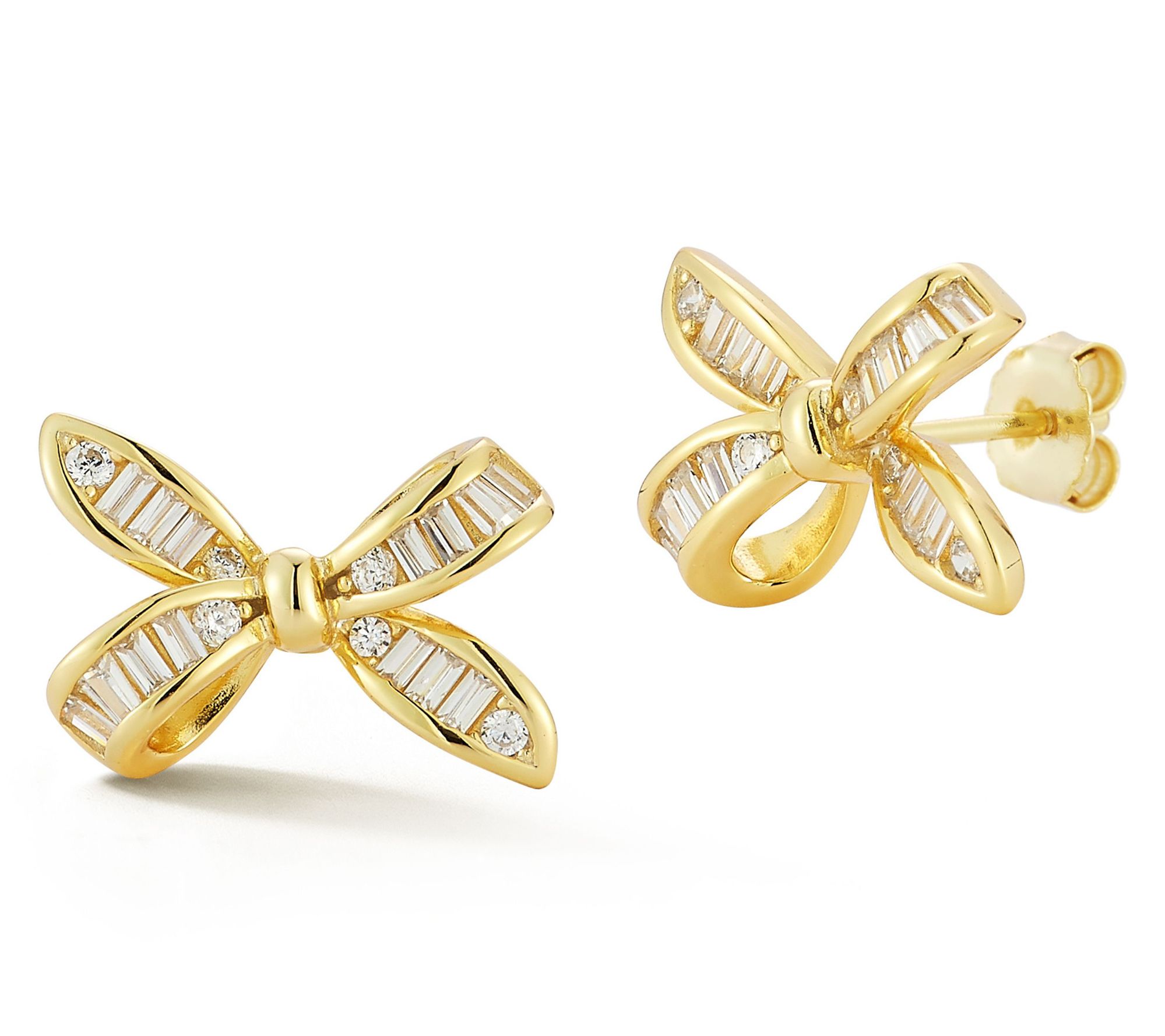 Sterlina Silver Bow Knot Stud Earrings, Sterling