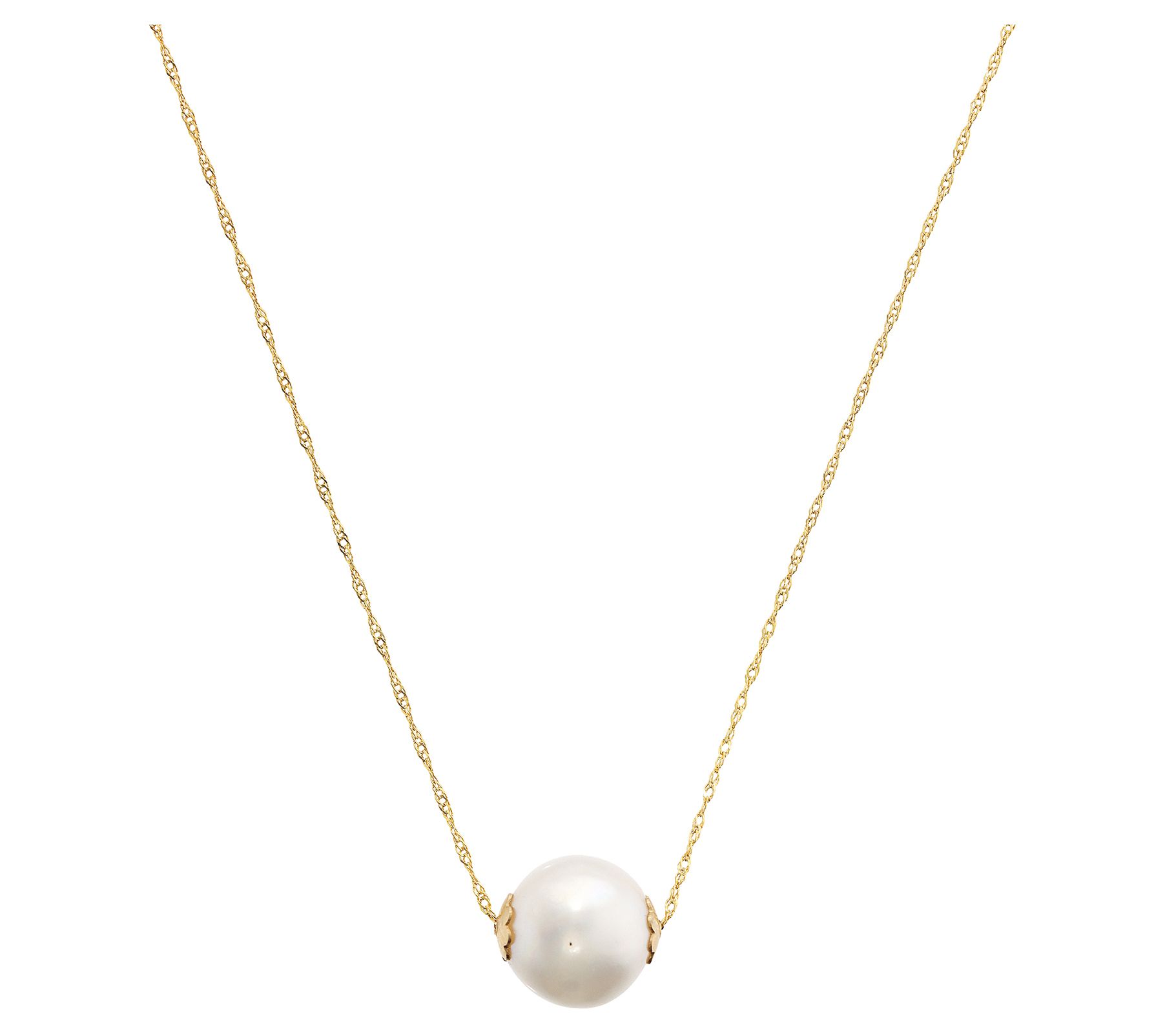 Honora 14K Gold Sliding Cultured Pearl Necklace