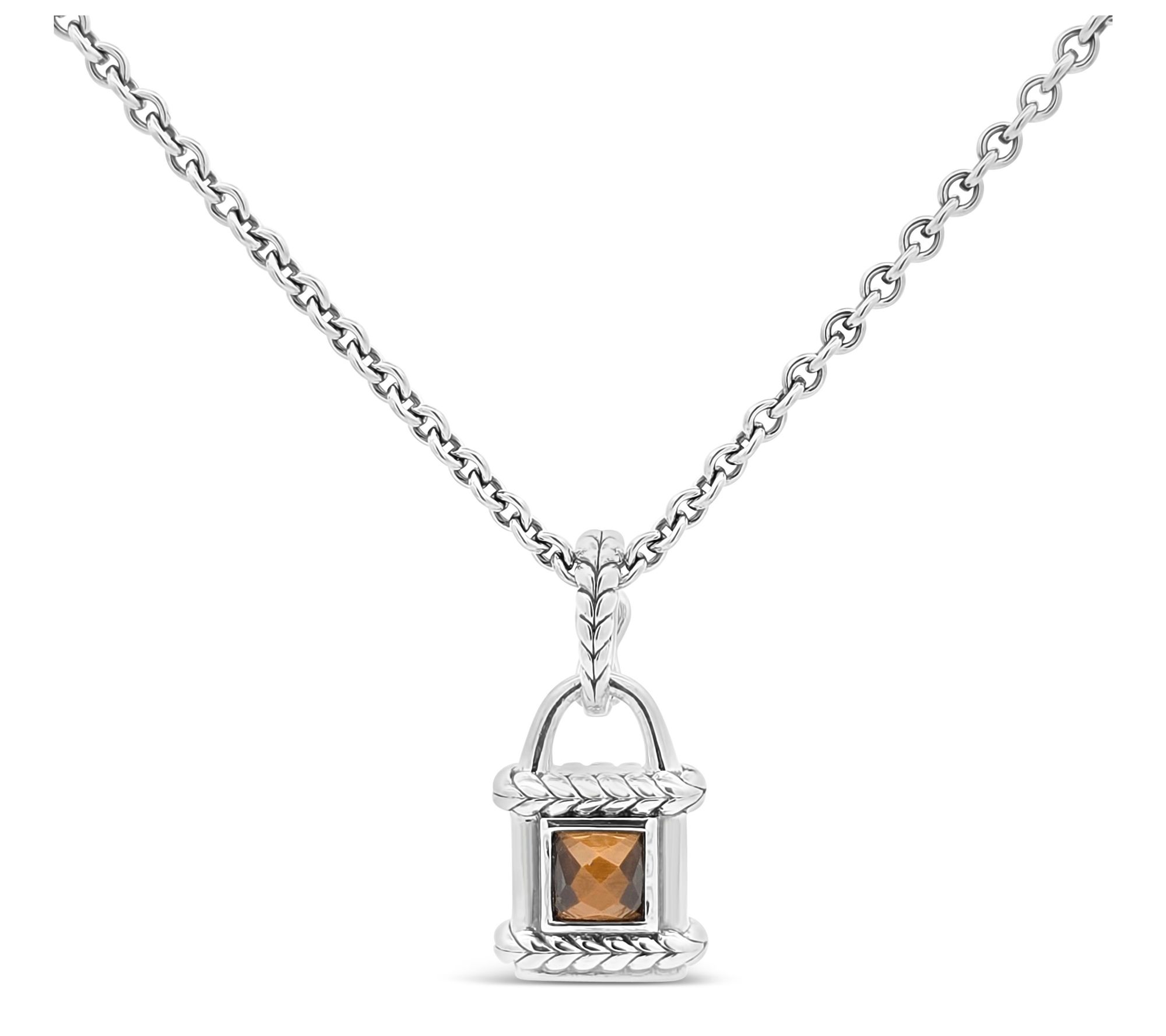 Tiffany Kay Studio Sterling Silver Tiger Eye Locket Necklace