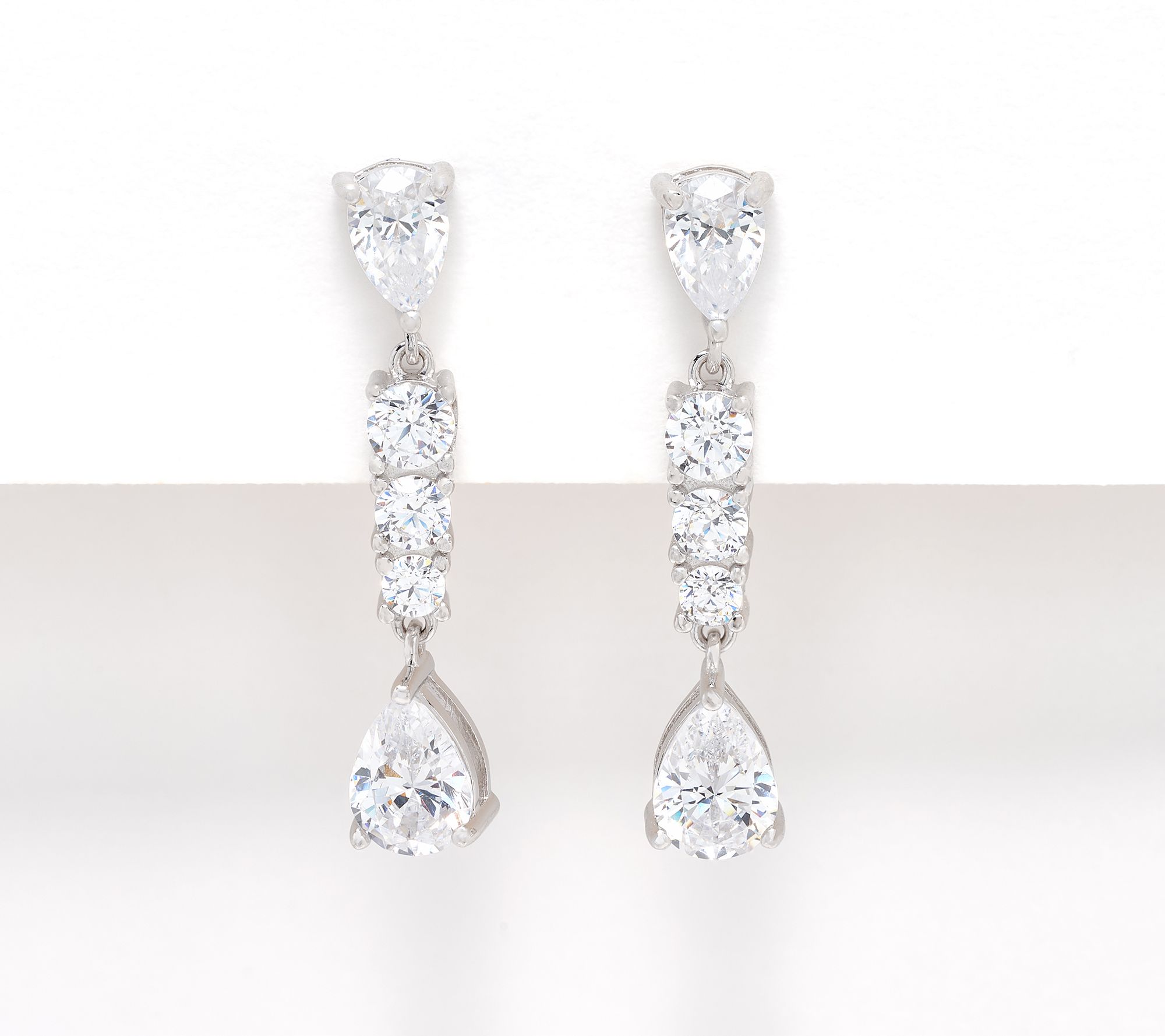 Diamonique x Kathy Levine Dreamscape Drop Earrings, Sterling Silver