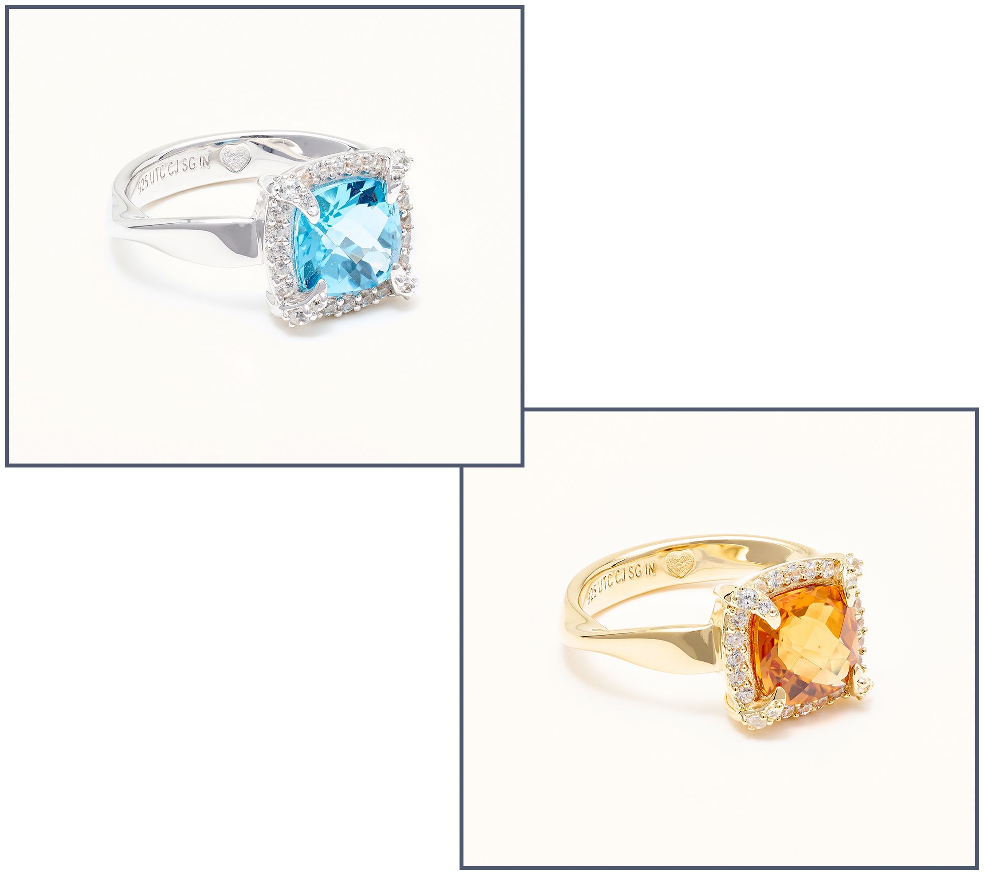 Christian James by Scott Grimes Ripple Gemstone Ring, Sterl/ 14K Gold ...