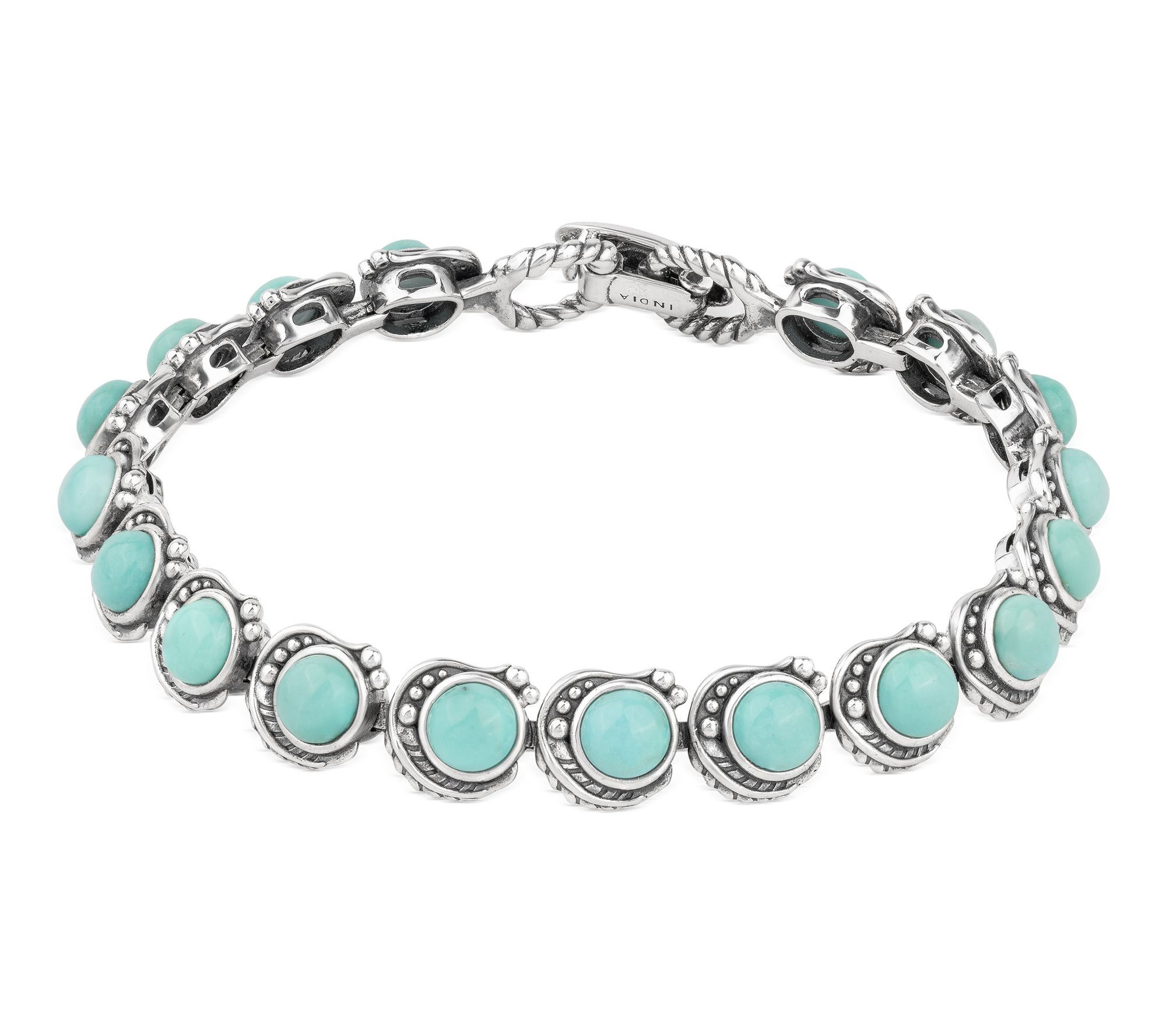 American West Sterling Silver Gemstone Tennis Bracelet