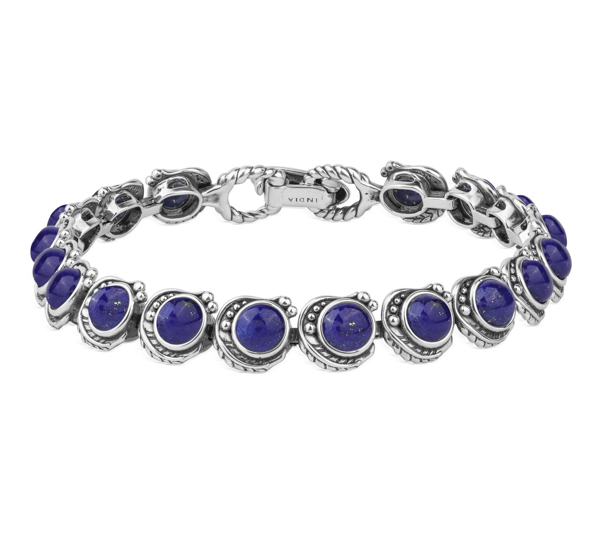 American West Sterling Silver Gemstone Tennis Bracelet