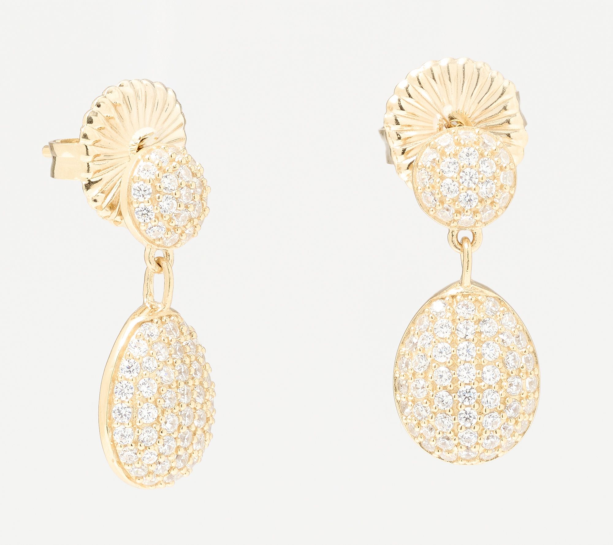 Diamonique x Lulu Frost Micro Pave Drop Earrings, Sterling Silver