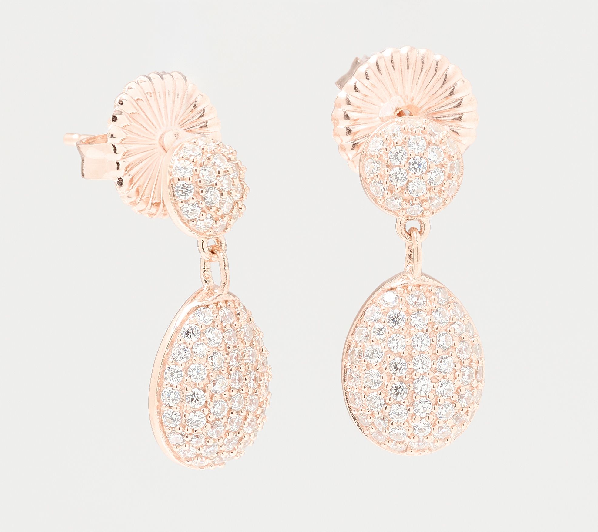 Diamonique x Lulu Frost Micro Pave Drop Earrings, Sterling Silver