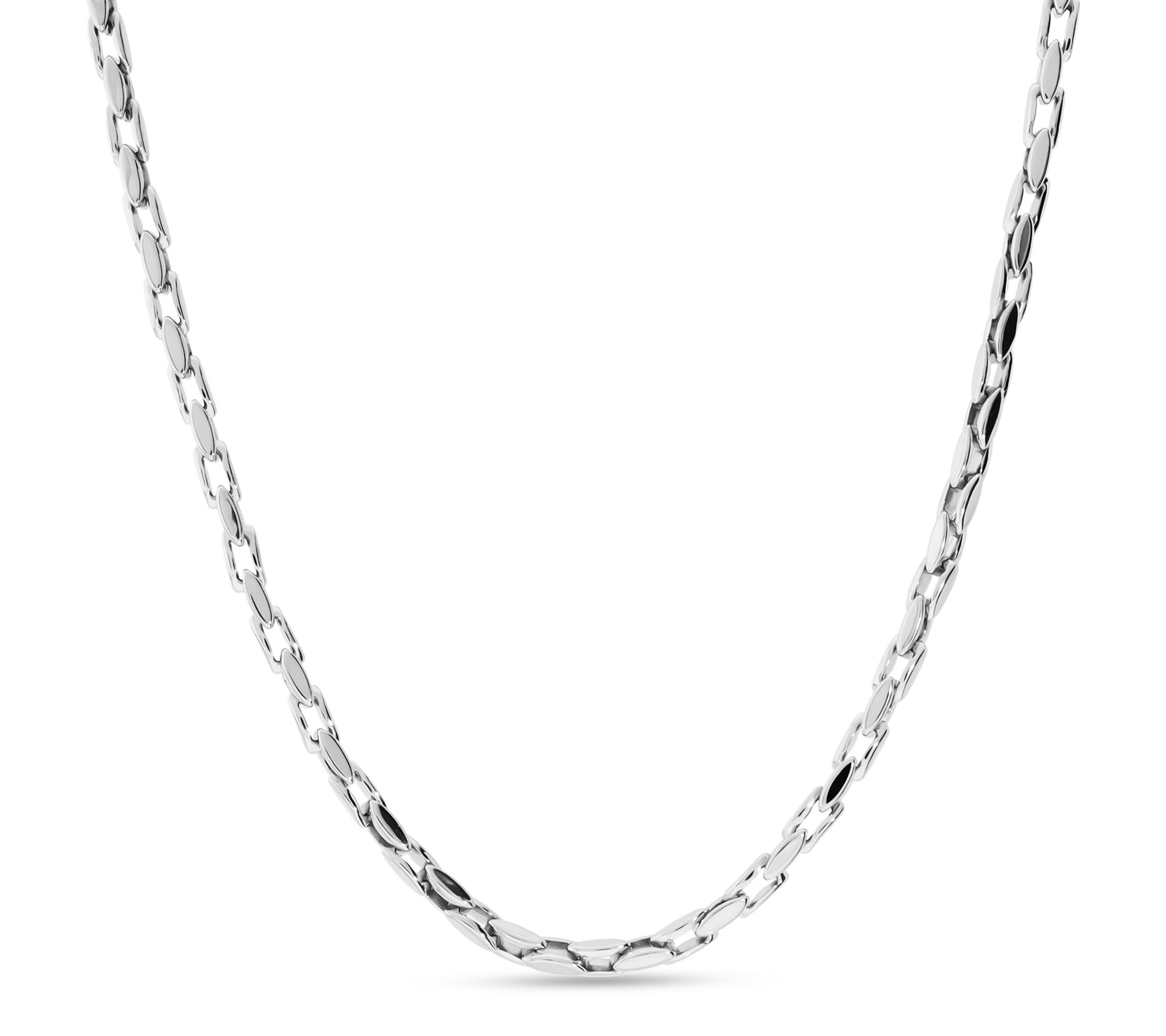 Steel by Design 20" Multi Faceted Link Necklace