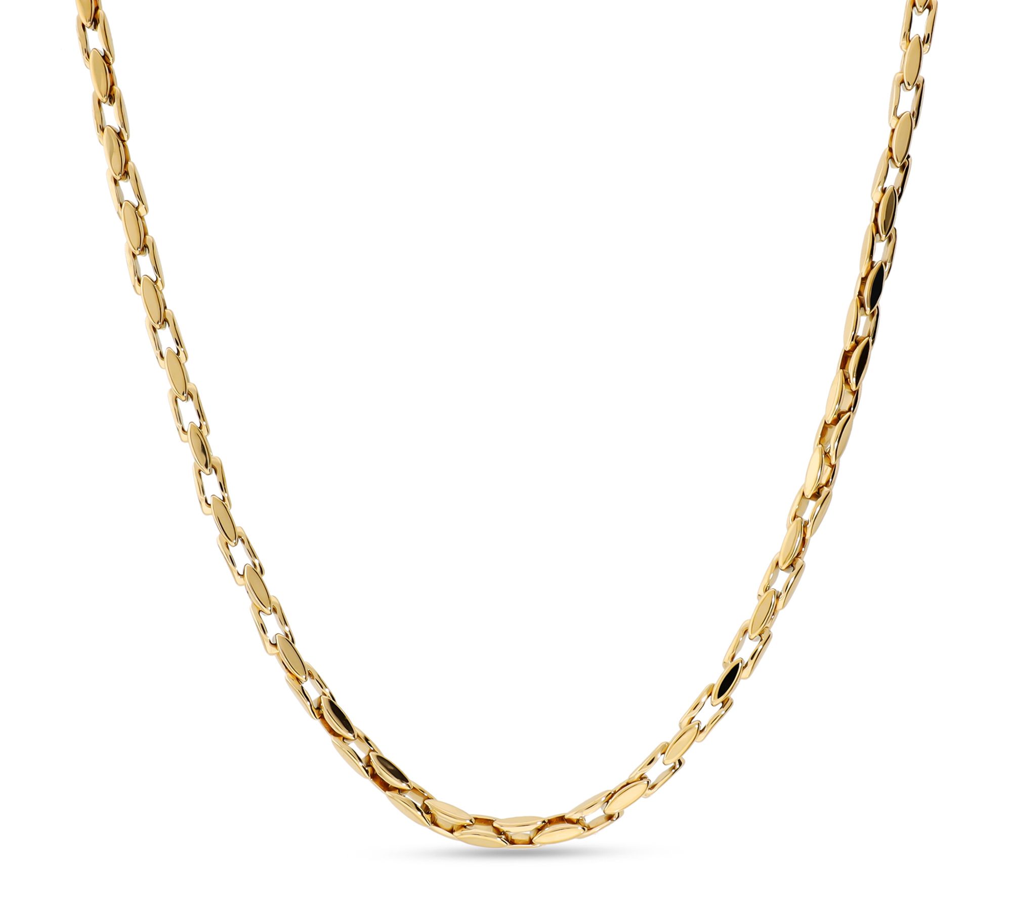 Steel by Design 20" Multi Faceted Link Necklace